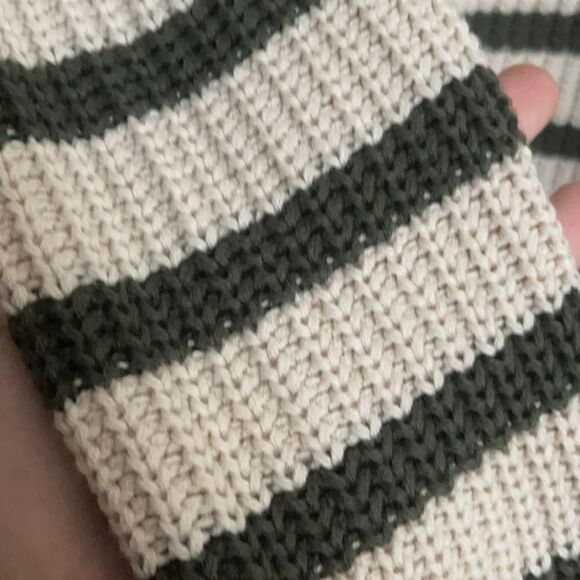 Striped Green & Beige Sweater - Picture 4 of 4